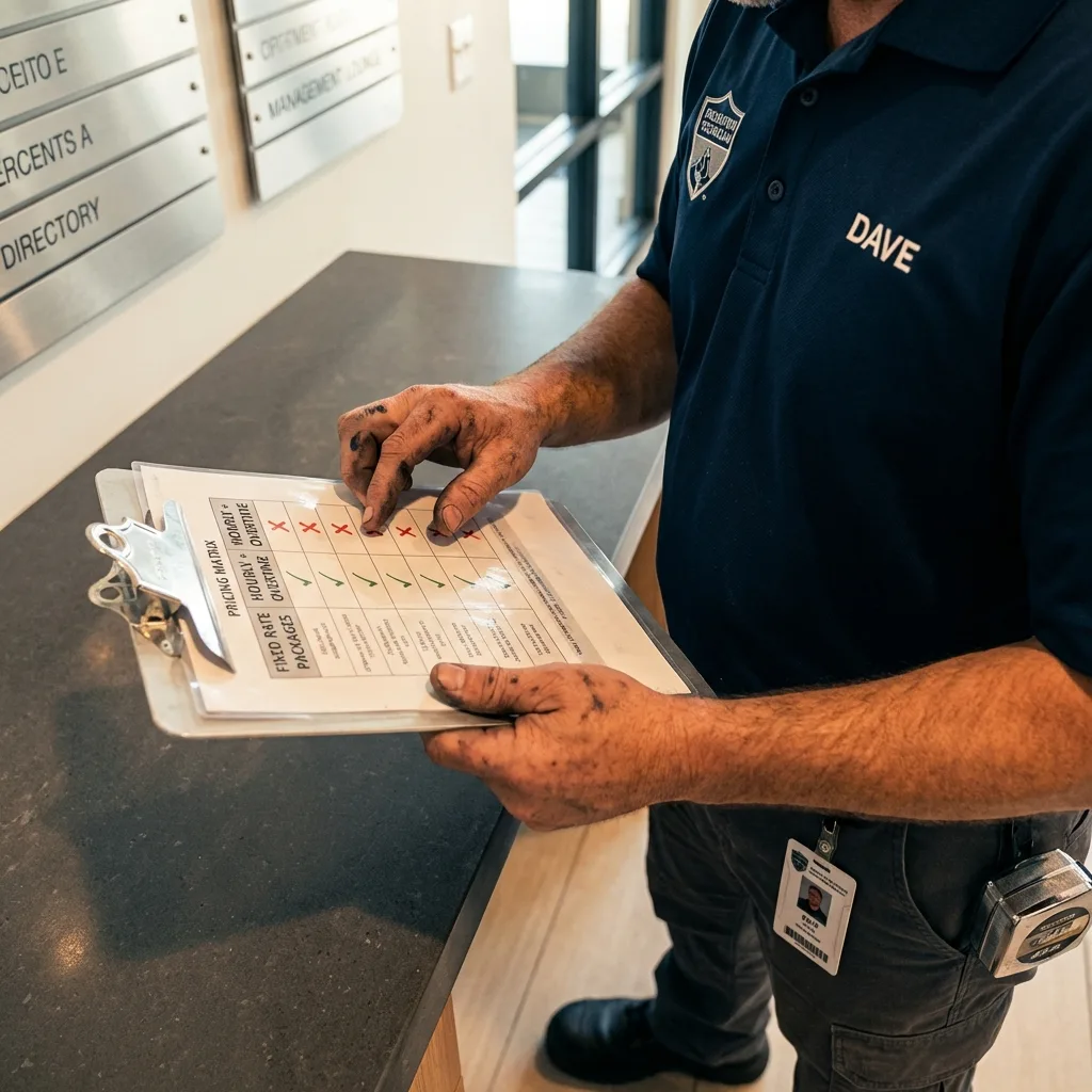 Cost comparison table showing flat rate structure versus hidden hourly overtime charges in Belle Haven apartment moving.